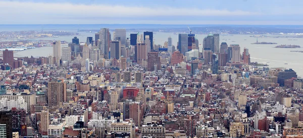 Центр міста хмарочосів панораму Нью-Йорка Манхеттен — стокове фото