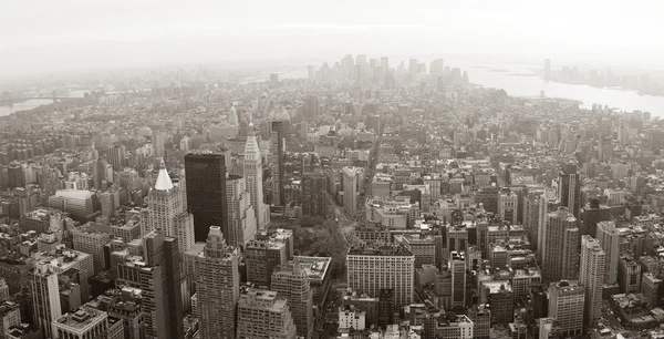 美国纽约市曼哈顿的天际线鸟瞰全景 — 图库照片
