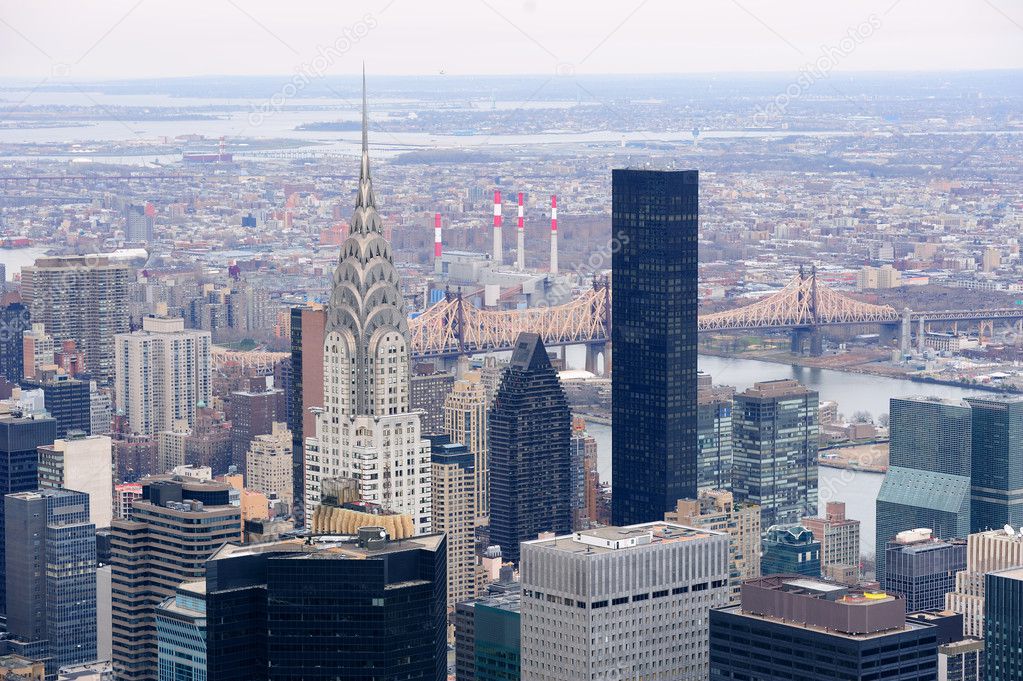 Manhattan skyline with New York City skyscrapers
