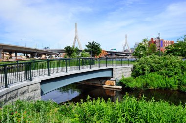 Boston Leonard P. Zakim Bunker Hill Memorial Bridge clipart