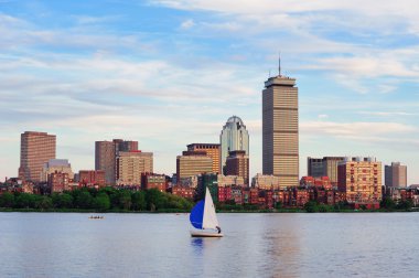 Boston skyline Nehri üzerinde