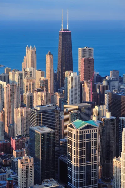 芝加哥鸟瞰图 — 图库照片
