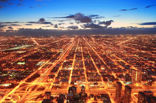 Chicago za soumraku — Stock fotografie