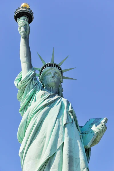 Standbeeld van vrijheid close-up in new york city-manhattan — Stockfoto