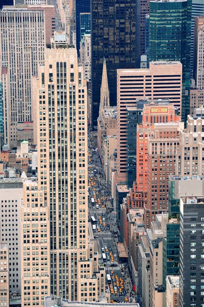 New York'un manhattan sokak havadan görünümü — Stok fotoğraf