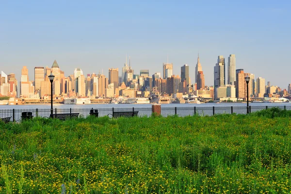 stock image New York City Manhattan sunset