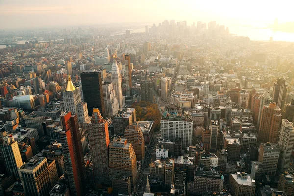 New york city zonsondergang — Stockfoto