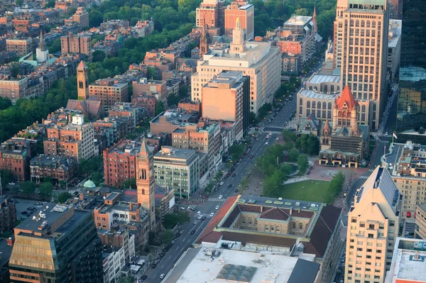 Luchtfoto van de stedelijke stad — Stockfoto