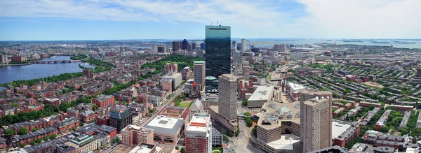 Panorama de Boston skyline arial — Fotografia de Stock