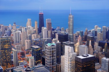 Chicago aerial view clipart