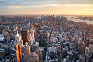 New York City aerial view clipart