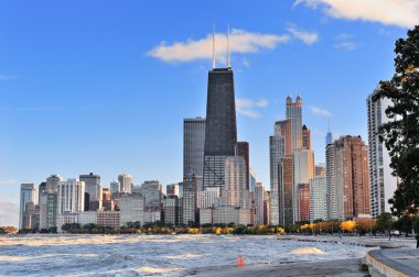 Chicago urban skyline clipart