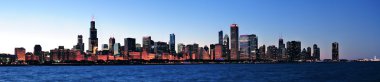 Chicago night panorama clipart