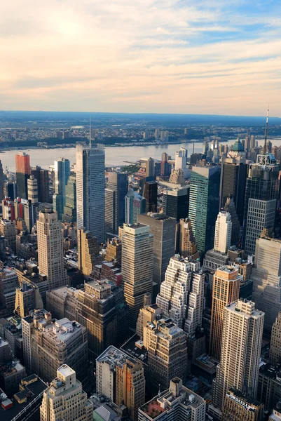美国纽约市曼哈顿鸟瞰图 — 图库照片