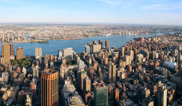 Panorama de Manhattan vista aérea — Fotografia de Stock