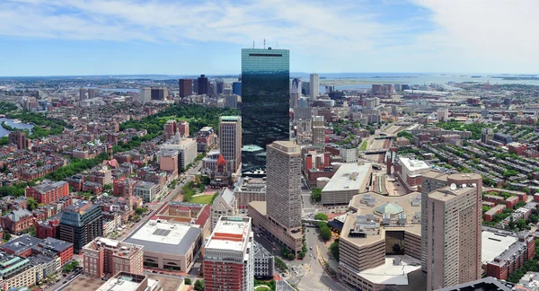 波士顿的天际线鸟瞰图 — 图库照片