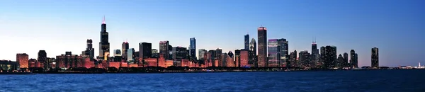 Chicago-Nachtpanorama — Stockfoto
