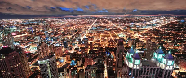 Miejskich skyline panoramy Chicago — Zdjęcie stockowe