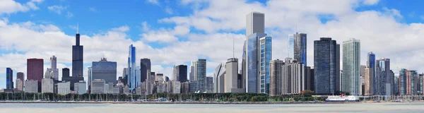 シカゴ市の都市のスカイラインのパノラマ — ストック写真