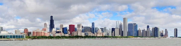 芝加哥天际线全景 — 图库照片
