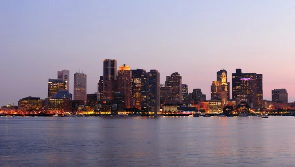 Boston i skymningen — Stockfoto