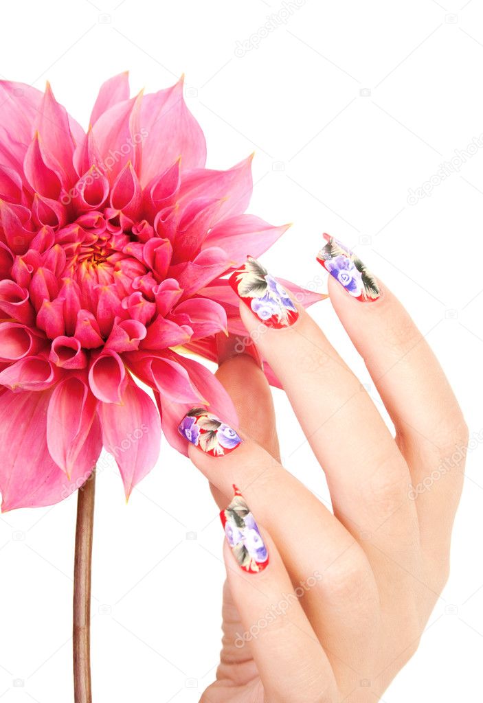 manicures clipart flowers