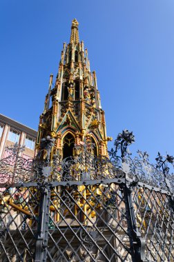 Schoener Brunnen (Beautiful fountain) in Nuremberg, Germany clipart