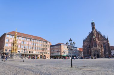 Hauptmarkt in Nuremberg, Germany clipart