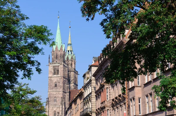 Igreja de St. Lorenz em Nuremberga, Alemanha — Fotografia de Stock