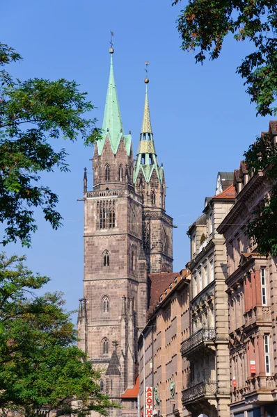 Kostel St. lorenz v Norimberku, Německo — Stock fotografie