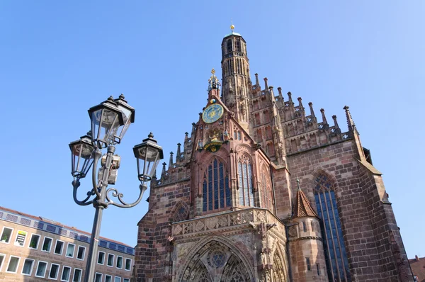 Frauenkirche (Chiesa di Nostra Signora) a Norimberga, Germania — Foto Stock