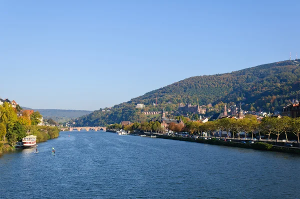 Hrad a staré město Heidelberg, Německo — Stock fotografie