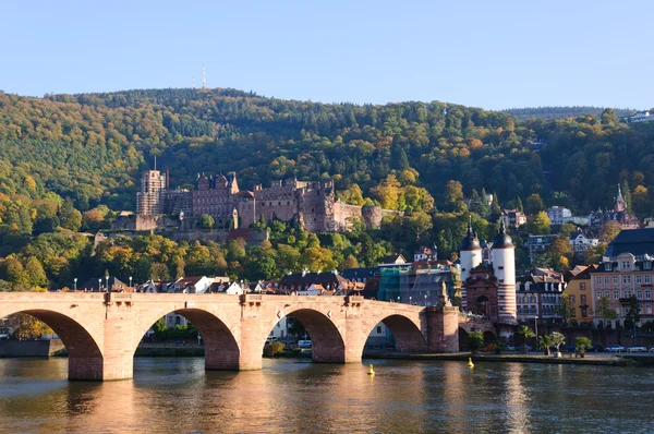 Castelo e a Cidade Velha em Heidelberg, Alemanha — Fotografia de Stock