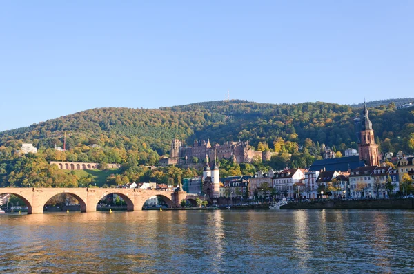 Zamku i starego miasta w Heidelbergu, Niemcy — Zdjęcie stockowe