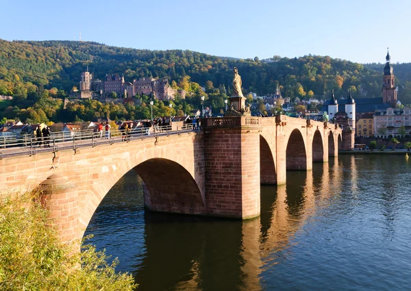 Zamku i starego miasta w Heidelbergu, Niemcy — Zdjęcie stockowe