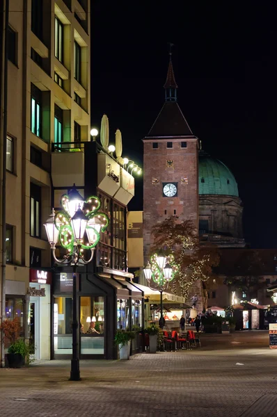Weihnachtsbeleuchtung in Nürnberg, Deutschland — Stockfoto