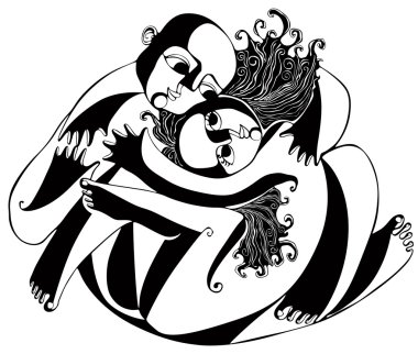 Lovers. clipart