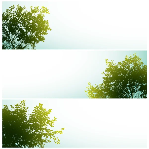 Trees over clear skies. — Stock Vector