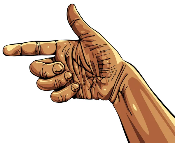 Pointant la main . — Image vectorielle