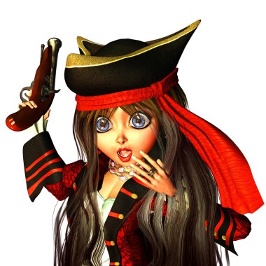 Littlel pirate bride clipart