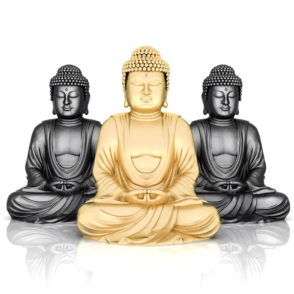 Золотая статуя Будды — стоковое фото