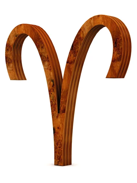 Деревянный знак зодиака — стоковое фото