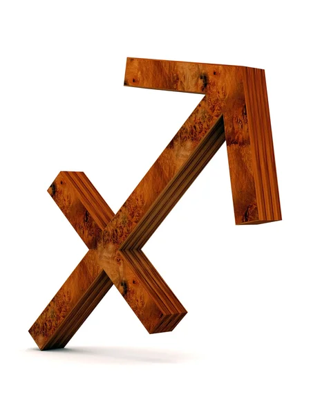 Signo do zodíaco de madeira — Fotografia de Stock
