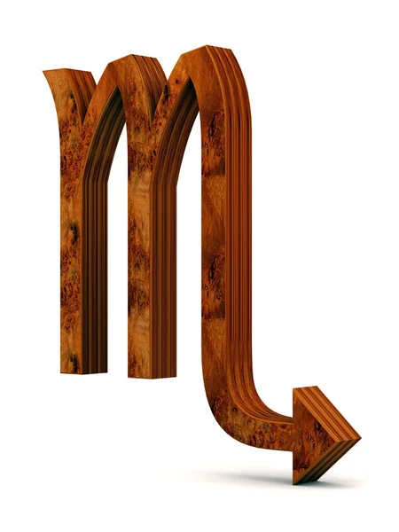 Znak zodiaku drewniane — Zdjęcie stockowe