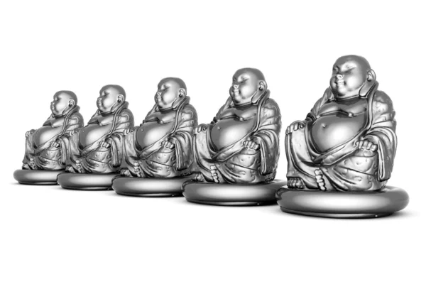 Estatua de plata de Buda — Foto de Stock