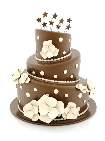 Gyönyörű esküvői torta — Stock Fotó