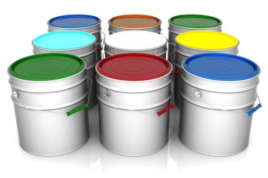 Cans of paint clipart