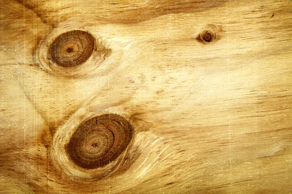 Closeup of knots and grain in wood — Stock Photo, Image