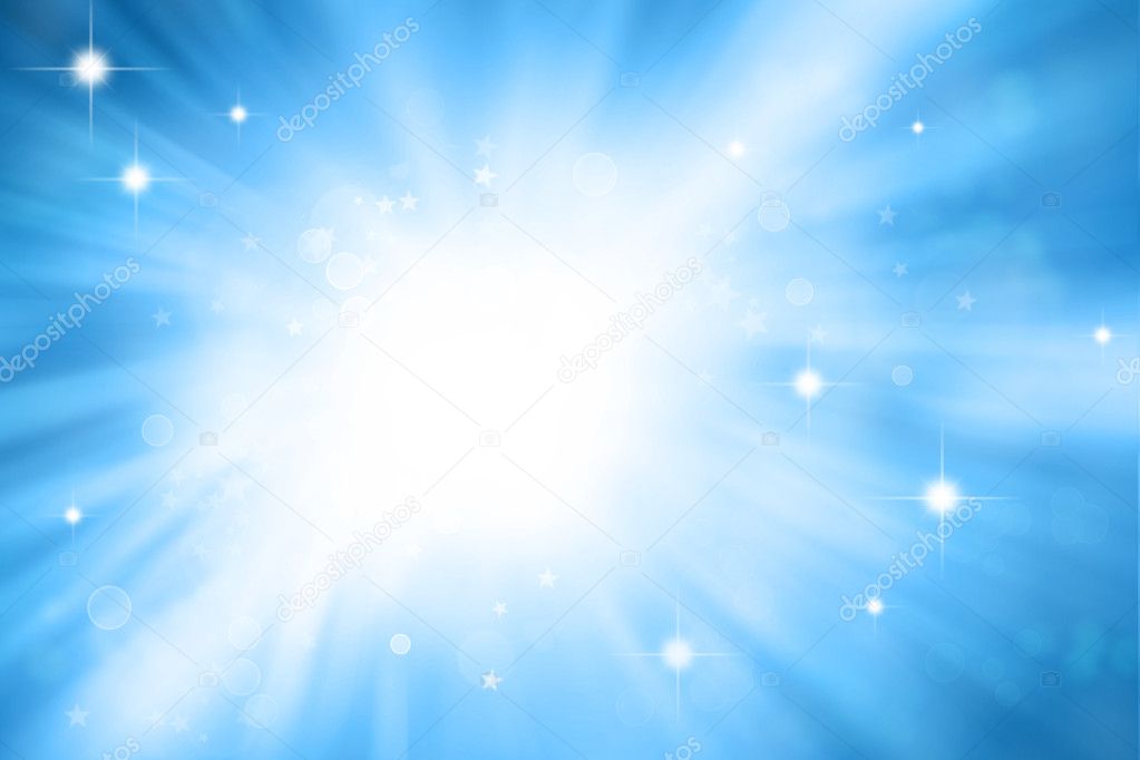 Stars sparkling on a blue background