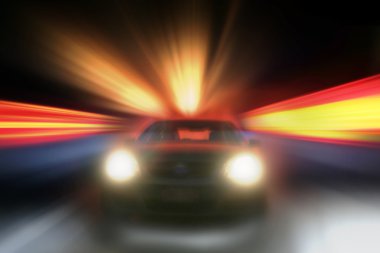 Car speeding clipart